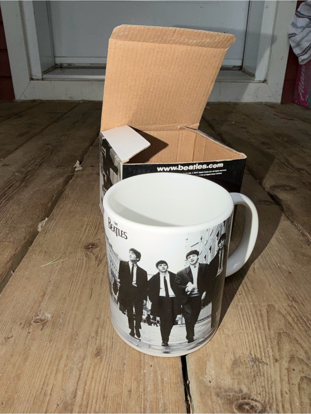 The Beatles Black & White Band Photo Ceramic Mug